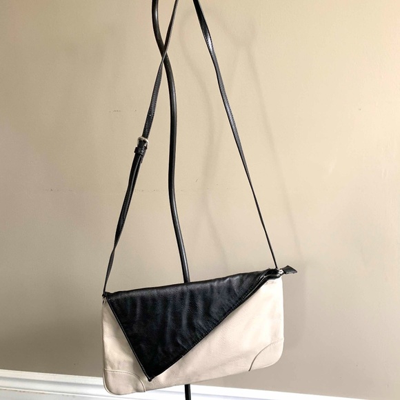 ZARA - black/white shoulder clutch bag - Picture 2 of 6